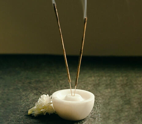 Handcrafted incense sticks box with marble holder