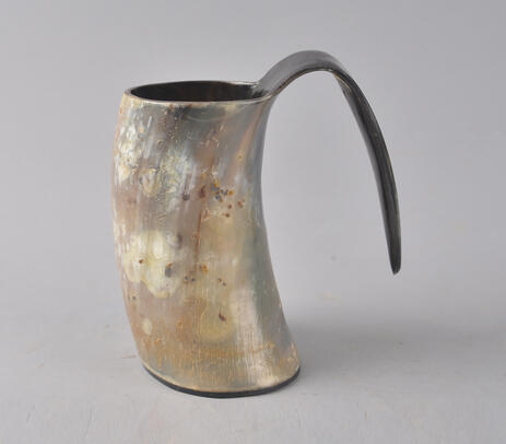 Handmade white horn mug