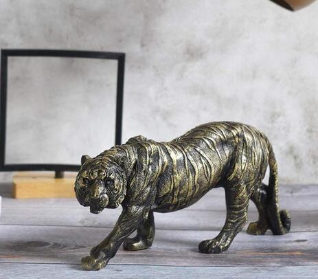 King of beasts tiger table accent - black