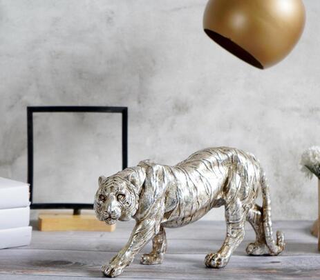 King of beasts tiger table accent - white