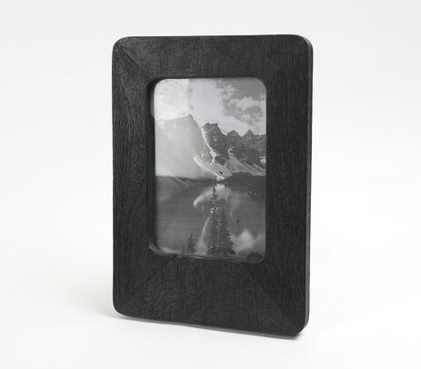 Classic black wooden handmade photo frame