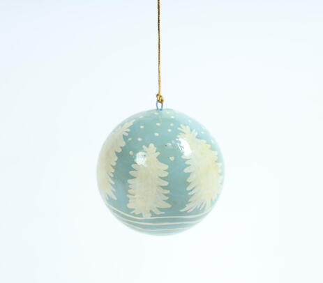 Hand painted christmas tree ornament