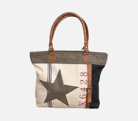 Maison fondee canvas & leather tote bag