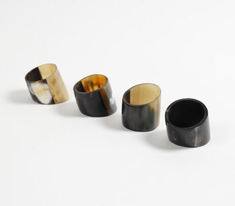 Recycled horn napkin rings