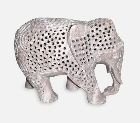 Hand carved soapstone elephant decorative