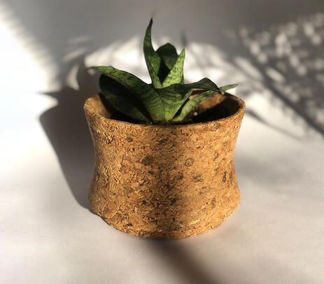 Handmade cork planter