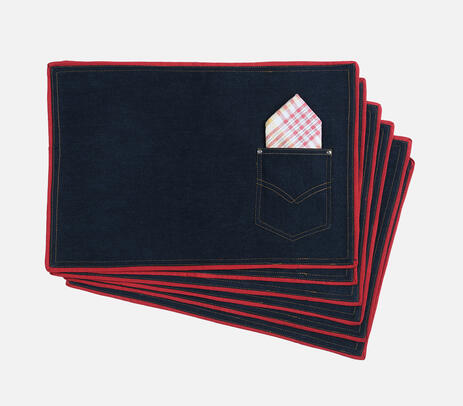 Upcycled denim table mats & napkins