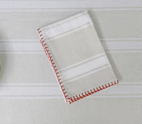 Woven cotton white kitchen towel