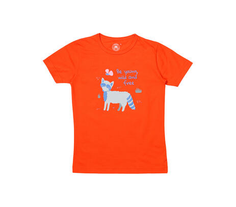 Graphic regular fit organic cotton t-shirt for girls