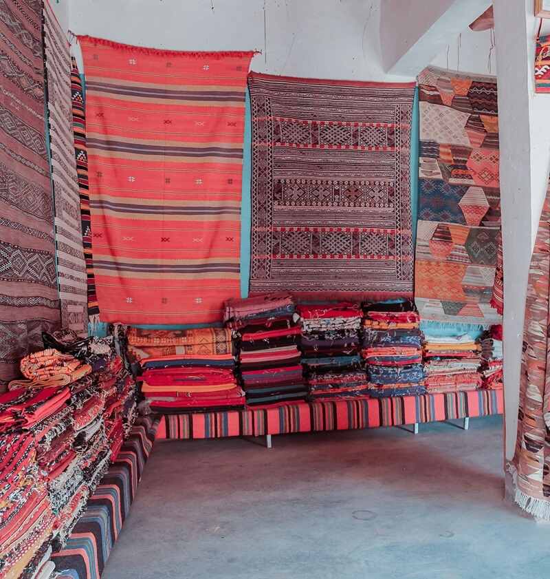 Artisanal carpets on display