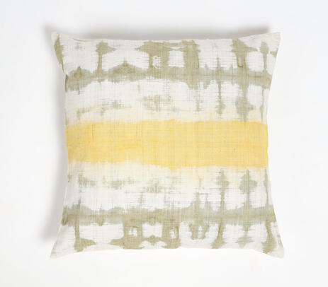 Handwoven & vegetable-dyed eri silk cushion cover