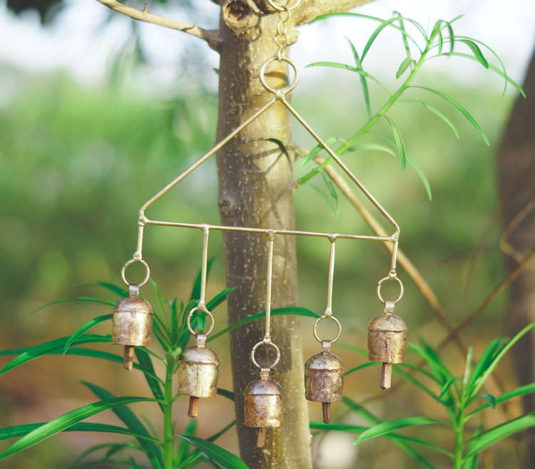 Recycled iron & copper coated kutch chime